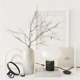 White decorative set